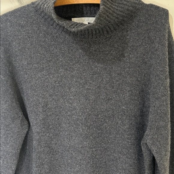 Naked Cashmere 100% Cashmere Sweater Dress Dark Gray Size Large - Picture 15 of 16
